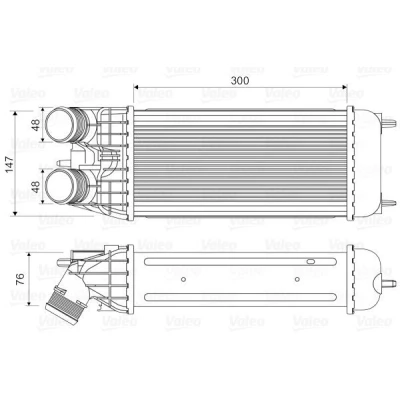 Imagem de VALEO 818547 Intercooler sem válvula de recirculação dos gases escape PEUGEOT: 208 I Hatchback, 207 CITROËN: C4 II Cactus
