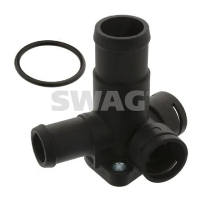 Imagem de SWAG 99 91 2404 Flange Plástico à frente, de cabeça cilíndrica com junta VOLKSWAGEN: GOLF 2, TRANSPORTER 4 Bus, Jetta AUDI: 80 B4 Sedan