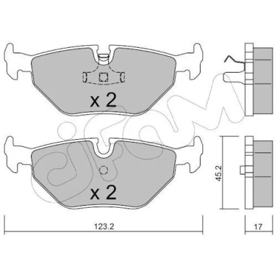 Imagem de CIFAM 822 180 0 Jogo de pastilhas para travão disco preparado indicador aviso desgaste BMW: 3 Sedan, Cabrio, Coupe