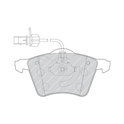 Imagem de FERODO PREMIER ECO FRICTION FVR1484 Jogo de pastilhas para travão disco incl. contacto aviso desgaste com grampo do êmbolo sem acessórios