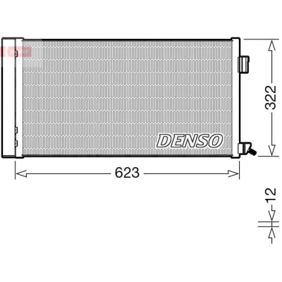 Imagem de DENSO DCN11010 Condensador com secador R 134a