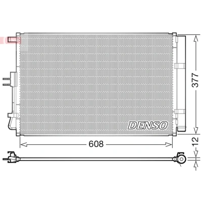 Imagem de DENSO DCN43003 Condensador com secador 576x390.6x12 R 134a 576 KIA: Soul I