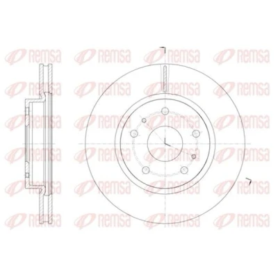 Imagem de REMSA 61423.10 Disco de travão Eixo dianteiro 279,8, 279,8 22 5 ventilado SUZUKI: SX4 I Hatchback