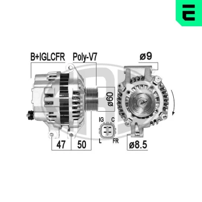 Imagem de ERA 209356A Alternador 14V 70A HONDA: FR V