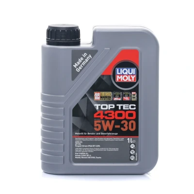 Imagem de Liqui Moly Top Tec 4300 5W 30 1l Óleo do motor 2323 TOYOTA: Corolla Verso, Avensis III Carrinha, PEUGEOT: 108 Hatchback, MERCEDES BENZ: Classe C Sedan