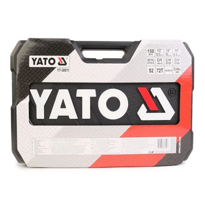 Imagem de YATO YT 38811 Kit ferramentas 150 12,5 (1/2&quot;), 10 (3/8&quot;), 6,3 (1/4&quot;)