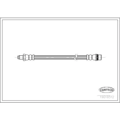 Imagem de CORTECO 19018512 Mangueira de Travão Eixo traseiro 150mm RENAULT: 25 Hatchback