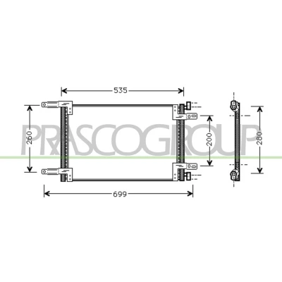Imagem de PRASCO FT909C001 Condensador 15 Alumínio 495 FIAT: Doblo I Cargo