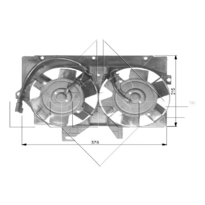 Imagem de NRF 47036 ventilador de radiador 170 12 110/110 com estrutura do (caixilho) módulo comando