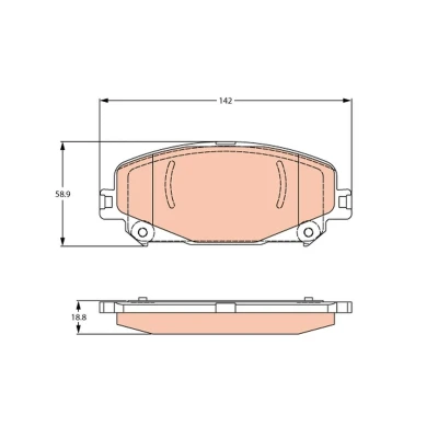Imagem de TRW GDB2268 Jogo de pastilhas para travão disco não preparado indicador aviso desgaste RENAULT: Espace 5