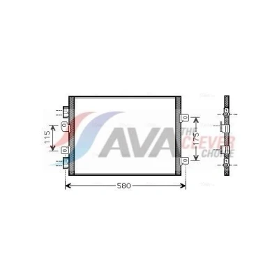 Imagem de PRASCO RTA5341 Condensador 14,5 11,0 Alumínio 520 R 134a RENAULT: Kangoo I Express