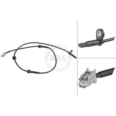 Imagem de A.B.S. 31997 Sensor de ABS activo 930mm 1005mm 39mm cinzento