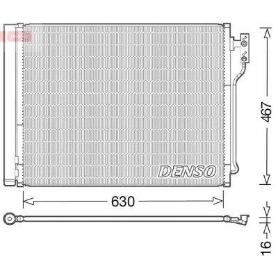 Imagem de DENSO DCN05031 Condensador com secador 590x480.7x16 R 134a 590 BMW: 5 Sedan, Touring