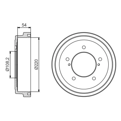Imagem de BOSCH 0 986 477 213 Tambor de Travão 261,5mm Eixo traseiro SUZUKI: Grand Vitara 2 SUV