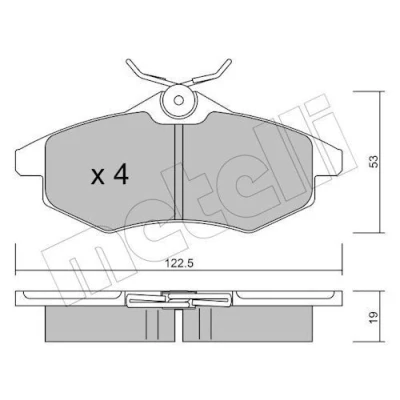 Imagem de METELLI 22 0328 0 Jogo de pastilhas para travão disco excl. contacto aviso desgaste CITROËN: C3 I Hatchback, C2 II