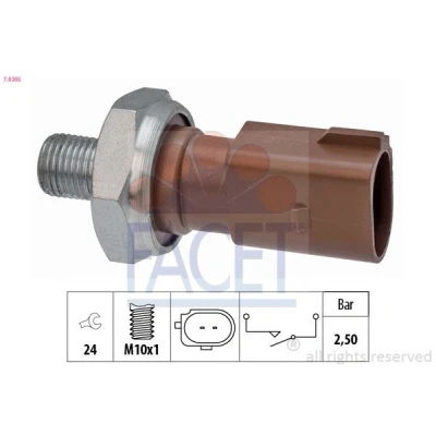 Imagem de FACET 7.0205 Sensor Pressão do Óleo M10x1 2,5bar AUDI: A5 B8 Coupe, Q5, A4 Avant, VOLKSWAGEN: Scirocco III