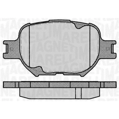 Imagem de MAGNETI MARELLI 363916060493 Jogo de pastilhas para travão disco preparado indicador aviso desgaste TOYOTA: Corolla IX Hatchback