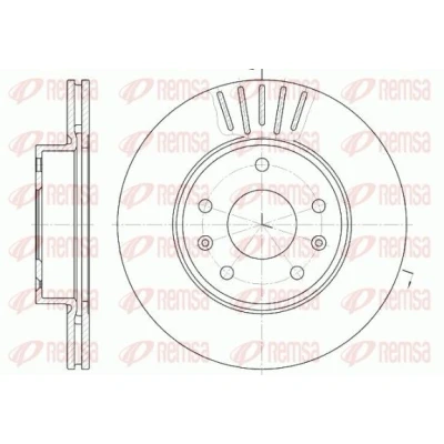 Imagem de REMSA 6670.10 Disco de travão Eixo dianteiro 276,8, 276,8 21 5 ventilado OPEL: Astra G CC, Zafira A, LAND ROVER: Freelander I SUV