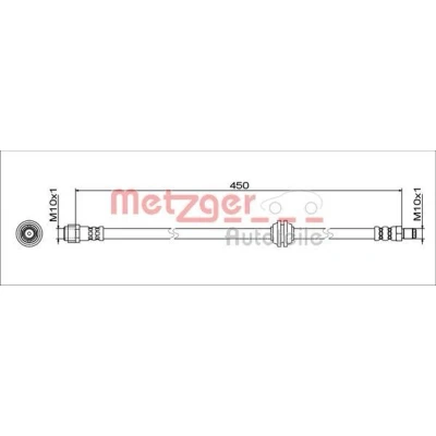 Imagem de METZGER 4111775 Mangueira de Travão Eixo traseiro esquerdo, direito 450