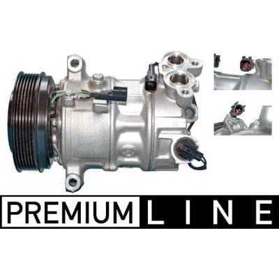 Imagem de MAHLE ORIGINAL ACP 511 000P Compressor PXC14 12 PAG 46 SP A2 R 1234yf, 134a com retentor VOLVO: XC60 I, S60 II, V60 I