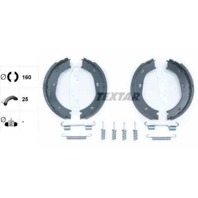 Imagem de TEXTAR 91025900 Maxilas de travão mão sem alavanca do com acessórios MERCEDES BENZ: W123 Carrinha