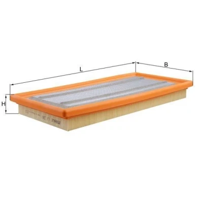 Imagem de MAHLE ORIGINAL LX 261 Filtro de ar 41,4 181 402,0, 402,0 Cartucho filtrante PORSCHE: 911 Coupe