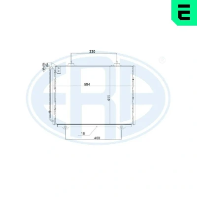 Imagem de ERA 667239 Condensador sem secador MERCEDES BENZ: CLK Cabrio, Classe C Sedan, SLK