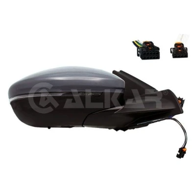 Imagem de Espelho retrovisor Alkar 6148312 à direita com subcapa elétrico aquecível, sensor de temeperatura, dobrável electricamente, convexo, iluminaçã
