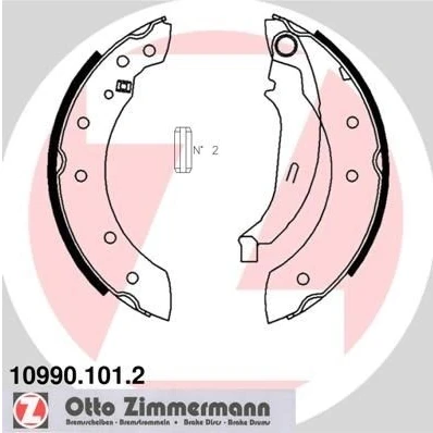 Imagem de ZIMMERMANN 10990.101.2 Maxilas de Travão 203 38 com alavanca, A imagem corresponde ao volume fornecimento PEUGEOT: 206 Hatchback, 306 Hatchback