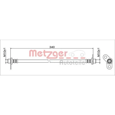 Imagem de METZGER 4111745 Mangueira de Travão Eixo traseiro direito, interior 340