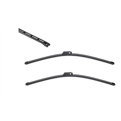 Imagem de Escova do limpa vidros Valeo Silencio X.trm, Flat Blade Set 574305 à frente Sem armação Fixação por cavilha AUDI: A4 B6/B7 Cabrio