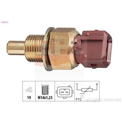 Imagem de EPS 1.830.321 Sensor da Temperatura do Líquido de Refrigeração Made in Italy OE Equivalent PEUGEOT: 206 Hatchback, 106 II 406 Sedan