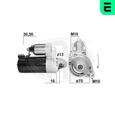 Imagem de ERA 220868A Motor de arranque 12 2,5 13 MERCEDES BENZ: Sprinter 4.6 T Camião plataforma/Chassis, Classe E modell, S Sedan