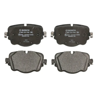 Imagem de BOSCH 0 986 424 948 Jogo de pastilhas para travão disco Baixo teor metálico com chapa anti ruído, instruções montagem