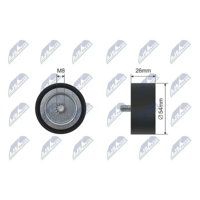 Imagem de NTY RNK ME 030 Polia de desvio/de guia, correia trapezoidal 54mm