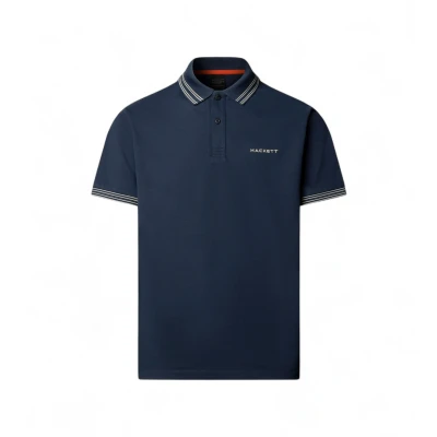 Imagem de Hackett London para homem. HM5600231 Polo Micro Tip marinho (XXL), Casual, Algodão, Manga curta