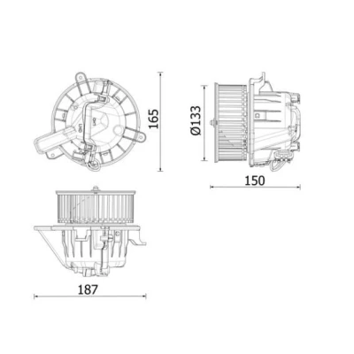Imagem de MAHLE ORIGINAL AB 325 000P Ventilador do Habitáculo para veículo com volante à esquerda SEAT: Arona