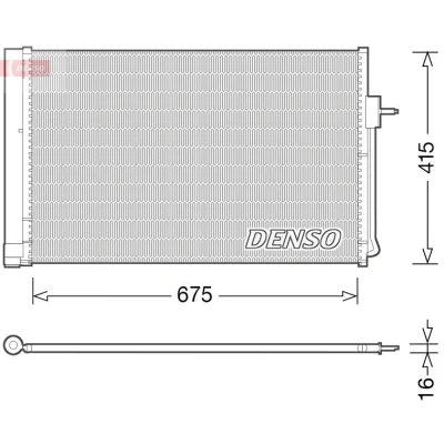 Imagem de DENSO DCN15001 Condensador com secador R 134a CHEVROLET: Volt I, OPEL: Ampera