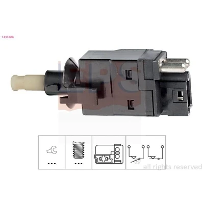 Imagem de EPS 1.810.088 Interruptor de luz stop mecânico Made in Italy OE Equivalent MERCEDES BENZ: Classe E Sedan, T modell, CLK Coupe