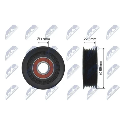 Imagem de NTY RNK DW 012 Rolo tensor, correia trapezoidal 69mm