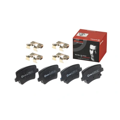 Imagem de BREMBO P 30 117 Jogo de pastilhas para travão disco com avisador sonoro desgaste chapa anti ruído acessórios HYUNDAI: Santa Fé IV