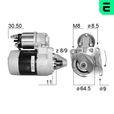 Imagem de ERA 220024A Motor de arranque 12 0,7 FIAT: Punto I Hatchback, Seicento / 600 BRAVO 1, LANCIA: Y