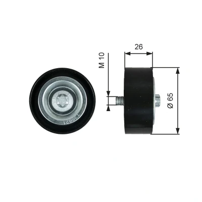 Imagem de GATES T36621 Polia de Desvio FleetRunner Micro V Stretch Fit MERCEDES BENZ: Classe A