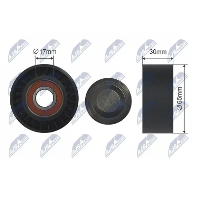 Imagem de NTY RNK FR 020 Polia de desvio/de guia, correia trapezoidal 65mm
