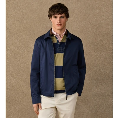 Imagem de Hackett London para homem. HM4000250 Jaqueta Harrington marinho (XXL), Casual, Algodão