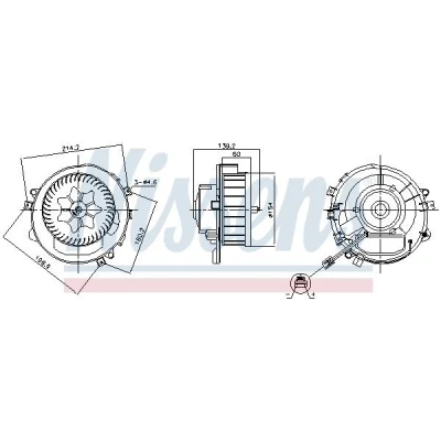 Imagem de NISSENS 87525 Ventilador do Habitáculo sem resistência