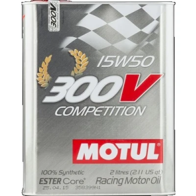 Imagem de Motul 300V Competition ESTER Core Techn. 15W 50 2l Óleo do motor 104244 VOLKSWAGEN: Golf 4, 5, Polo IV Hatchback, MERCEDES BENZ: Classe C Sedan