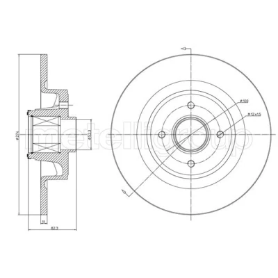 Imagem de METELLI Disco de travão RENAULT: GRAND SCENIC 2 274,0mm 11,0mm 4 66,0mm cheio 23 1457 7701208230 Discos