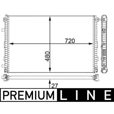 Imagem de MAHLE ORIGINAL CIR 24 000P radiador de baixa temperatura, ar sobrealimentação
