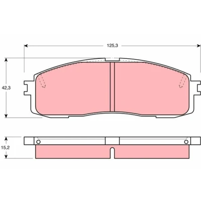 Imagem de TRW GDB872 Jogo de pastilhas para travão disco não preparado indicador aviso desgaste TOYOTA: Supra III